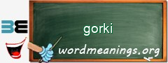 WordMeaning blackboard for gorki